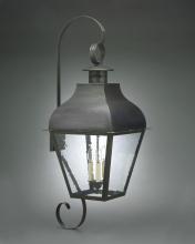 Northeast Lantern 7658-DAB-LT3-SMG - Curved Top Wall Dark Antique Brass 3 Candelabra Sockets Seedy Marine Glass