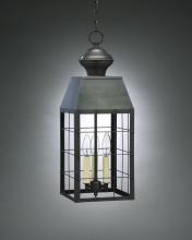 Northeast Lantern 8352-DAB-LT3-SMG - H-Rod Hanging Dark Antique Brass 3 Candelabra Sockets Seedy Marine Glass