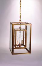 Northeast Lantern SS1016-DAB-LT2-SMG - Square Hanging Inside Square Dark Antique Brass 2 Candelabra Sockets Seedy Marine