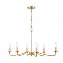 ELK Home 32485/6 - Abaca 32'' Wide 6-Light Chandelier - Brushed Gold